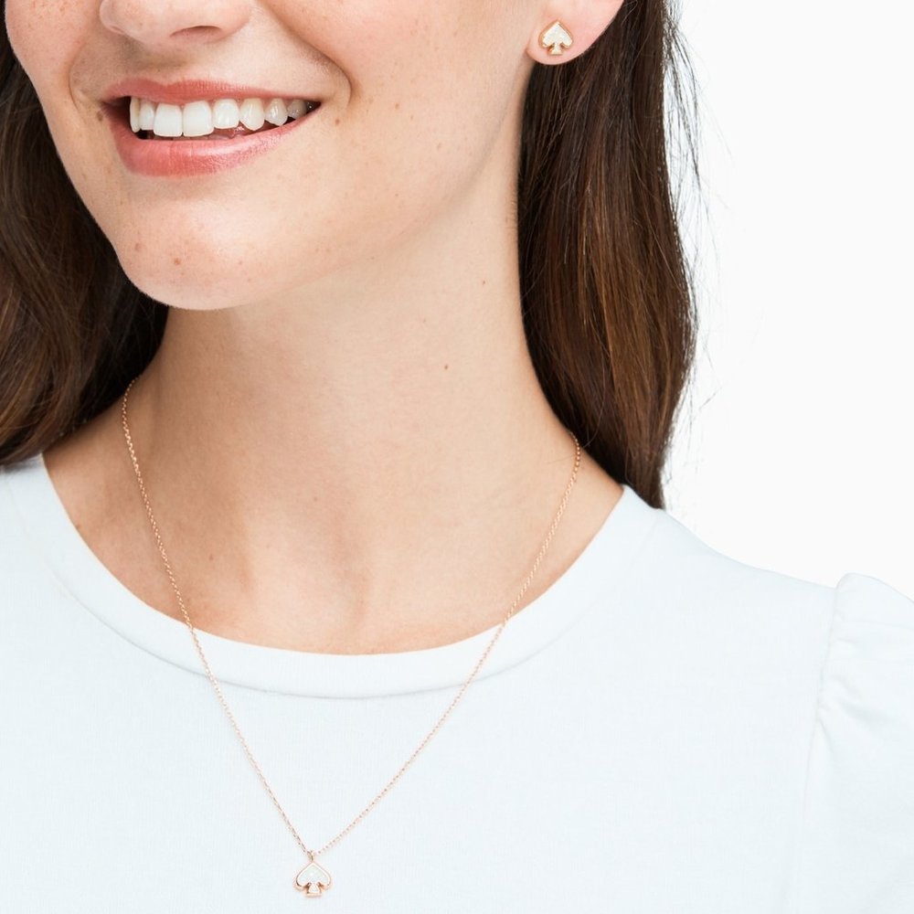 NWT Kate Spade Opal Glitter Stud and Pendant Set - Picture 2 of 2